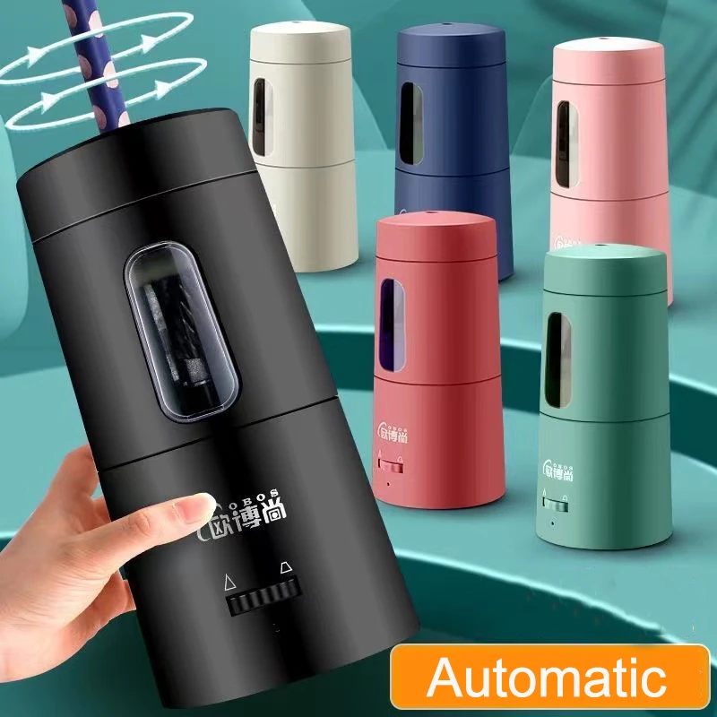Electric Pencil Sharpener Usb - クリエイティブなデザインの自動式電動鉛筆削り。USB充電式で、素早く鉛筆を削ることができます。色鉛筆、スケッチ、学生、学校用品、文具に最適。
