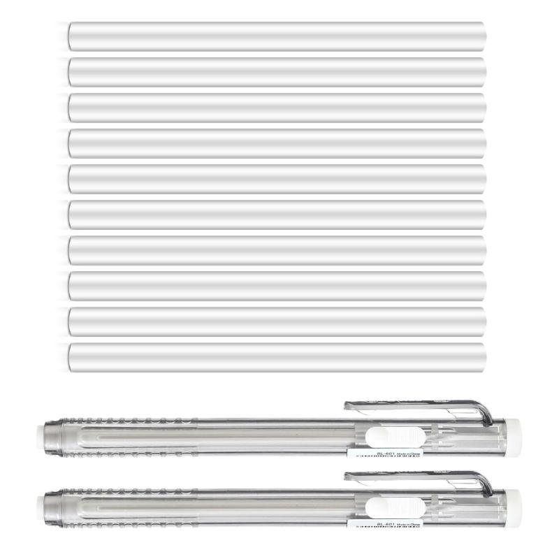 12x ペン型消しゴム 格納式機械式消しゴム 交換用消しゴム - Retractable Eraser Pen Click のレビューと価格