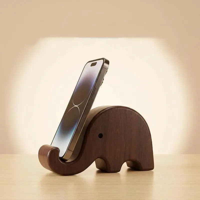 クリエイティブなデザインの黒クルミ材を使用した、無垢材のスマ - Desk Accessories のレビューと価格