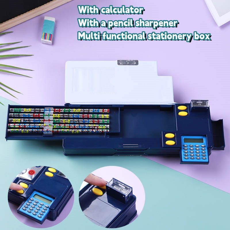 クリエイティブ電卓付きペンケース 男の子用 両面多機能文具箱 - Scientific Calculator For Secondary School のレビューと価格