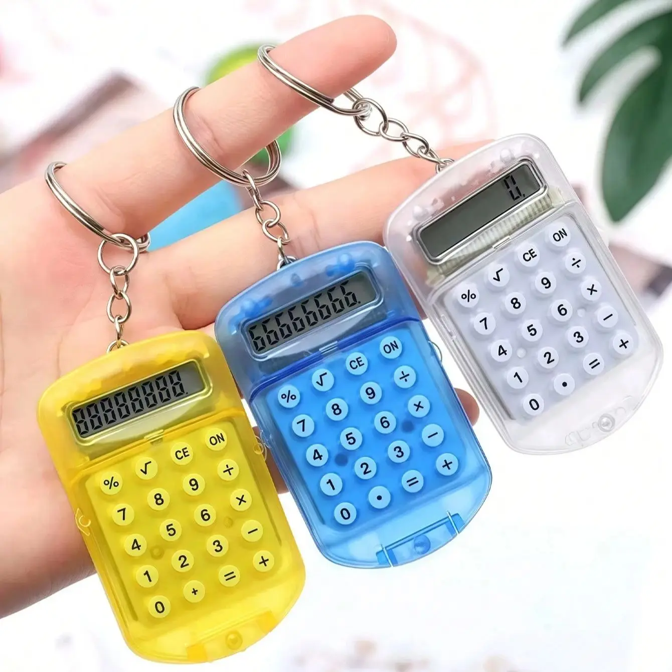 キーホルダー付きのミニチュア漫画風電卓。8桁表示で、持ち運び - Scientific Calculator For Secondary School のレビューと価格